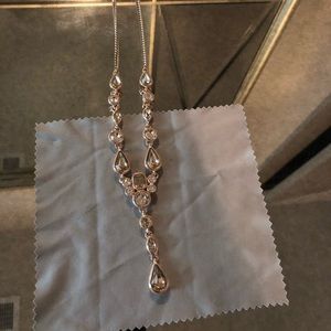 Swarovski crystal lariat Givenchy necklace rose